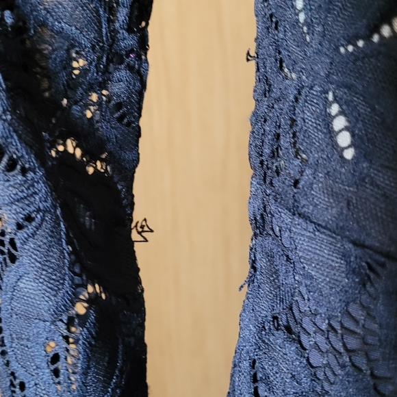 H&M Navy Blue Lace Longsleeve Dress - Picture 3 of 5